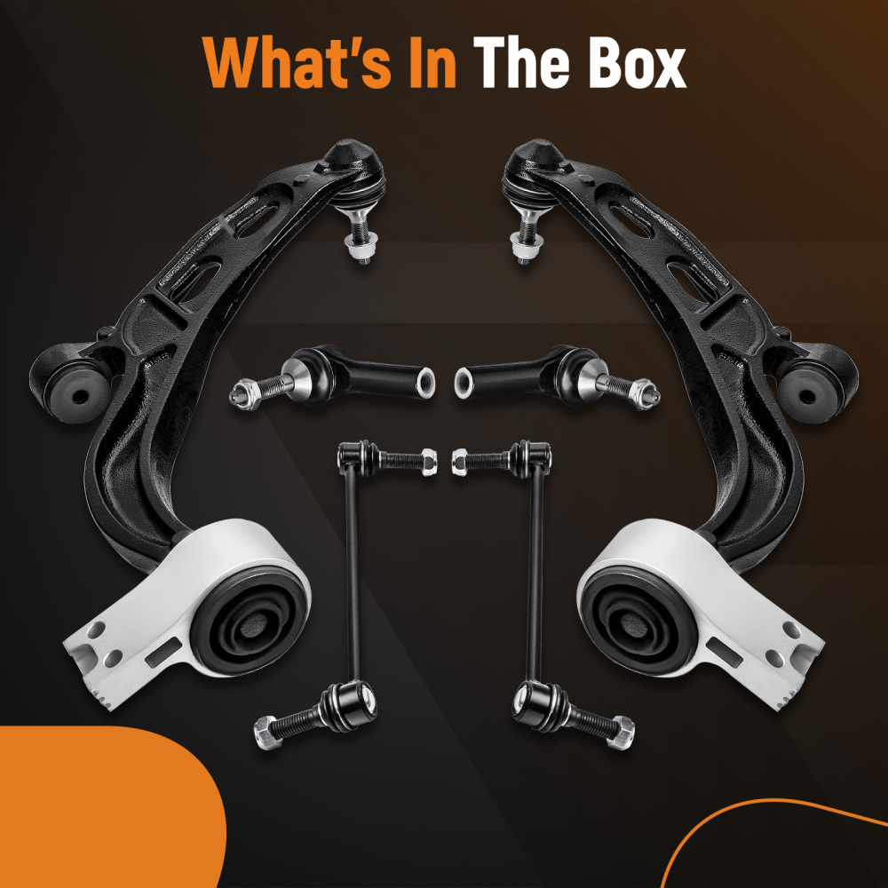 6 Pcs Front Lower Control Arm Assembly compatible for Ford Taurus 2010 - 2012 All Models