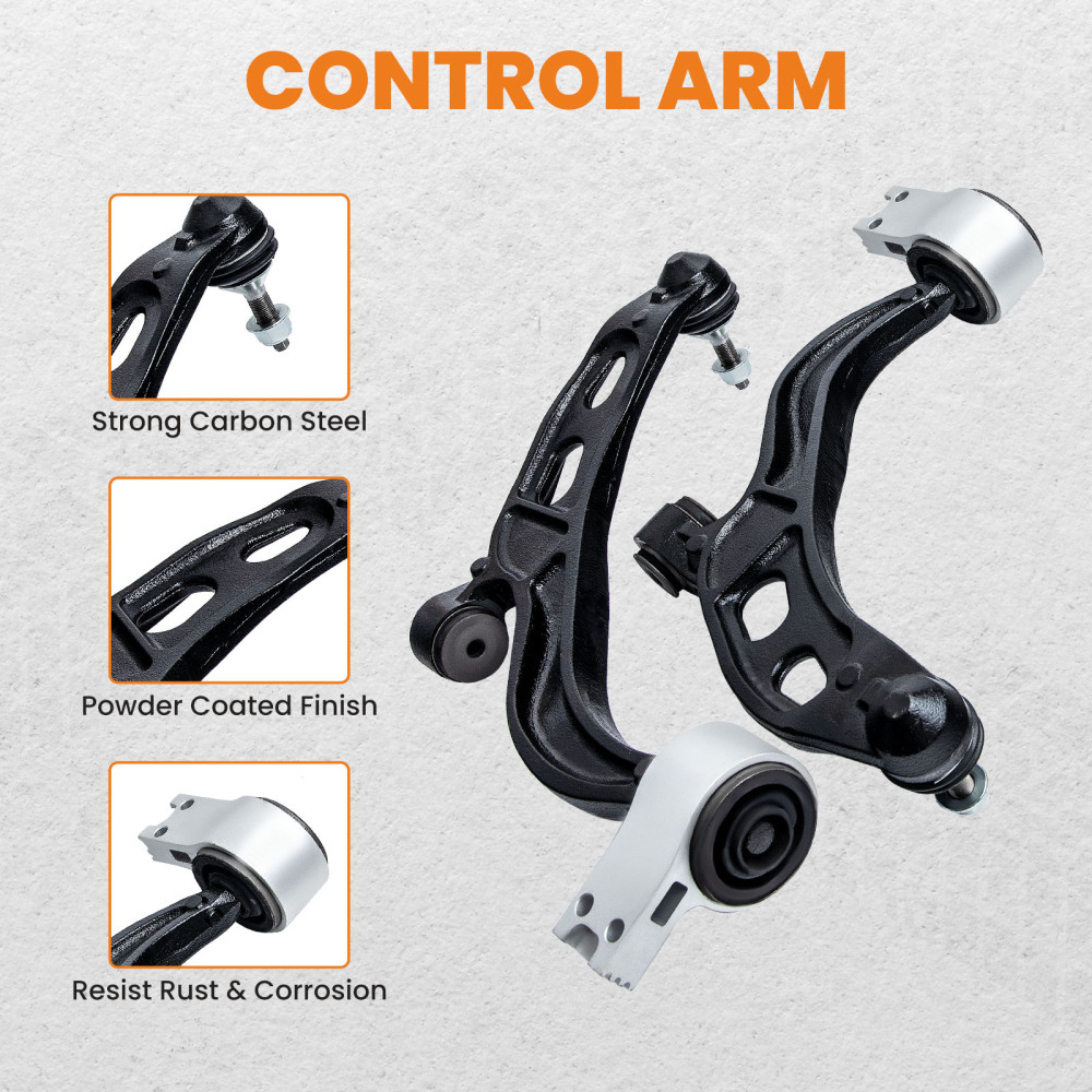 6 Pcs Front Lower Control Arm Assembly compatible for Ford Taurus 2010 - 2012 All Models