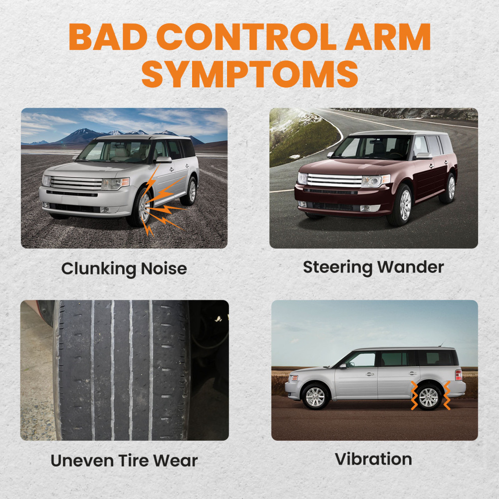 6 Pcs Front Lower Control Arm Assembly compatible for Ford Taurus 2010 - 2012 All Models