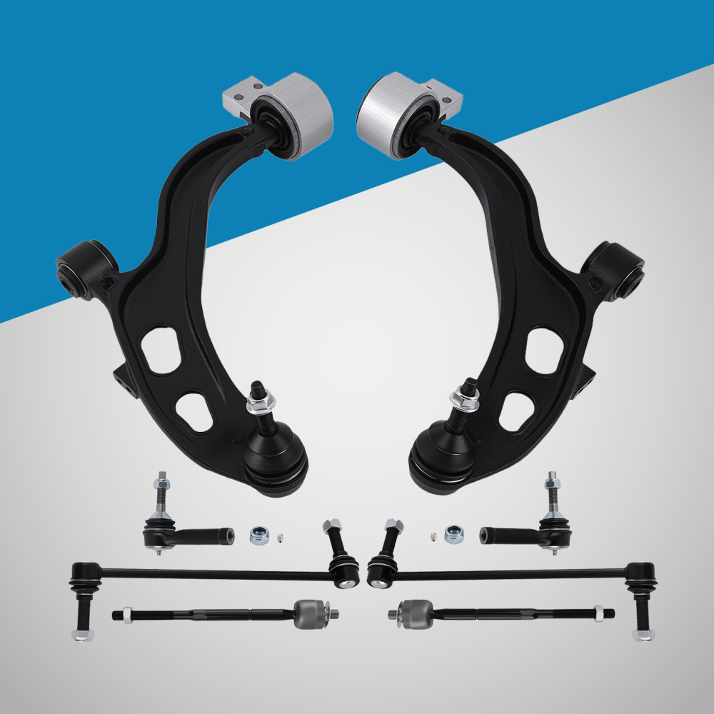 maXpeedingrods Front Lower Control Arms Sway Bars Tie Rods Compatible For Lincoln MKS MKT Ford Taurus Flex