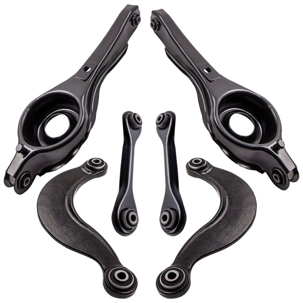 6pcs Rear Lower + Upper Control Arm Suspension Kit compatible for Ford Focus 1998-2011