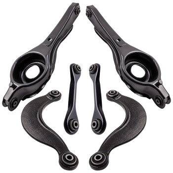6pcs Rear Lower + Upper Control Arm Suspension Kit compatible for Ford Focus 1998-2011