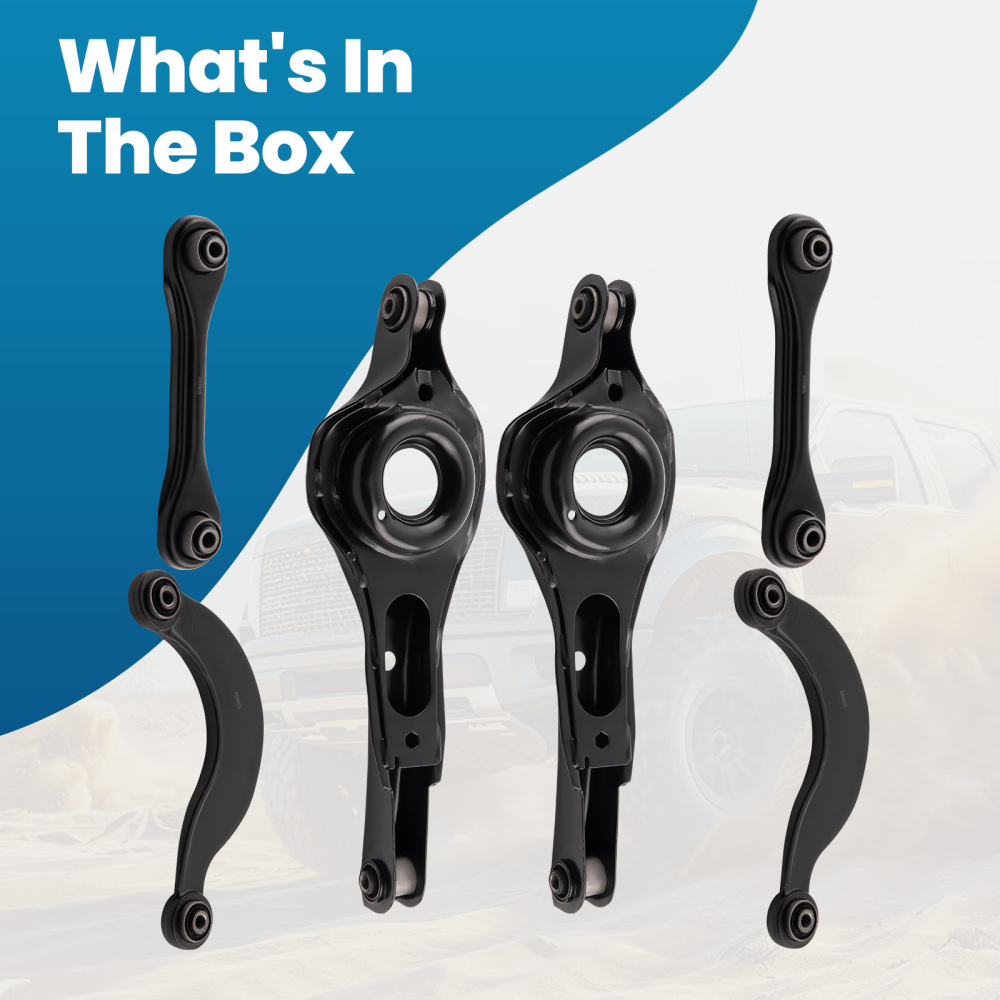 6 Pcs Rear Forward Rearward Control Arm compatible for Ford Focus 2000-2006 ZX3 3 Door