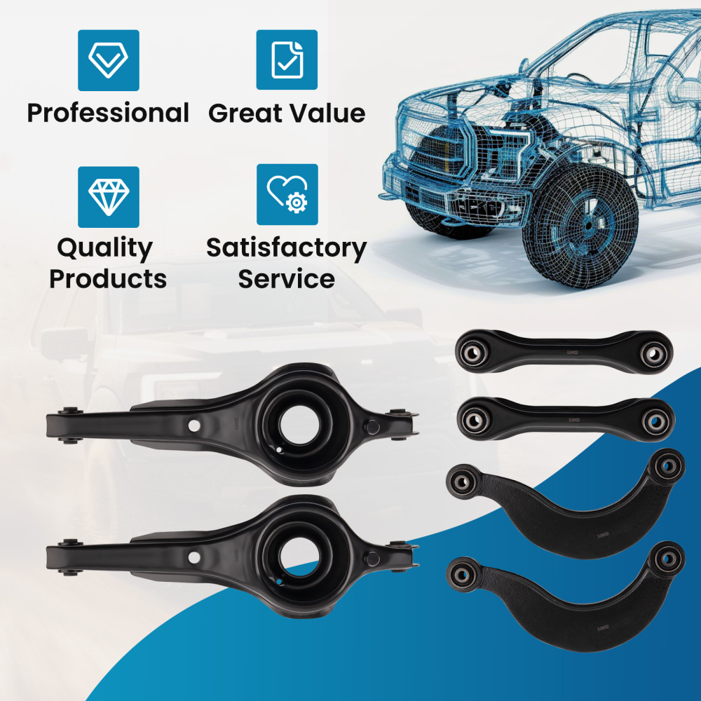 6 Pcs Rear Forward Rearward Control Arm compatible for Ford Focus 2000-2006 ZX3 3 Door