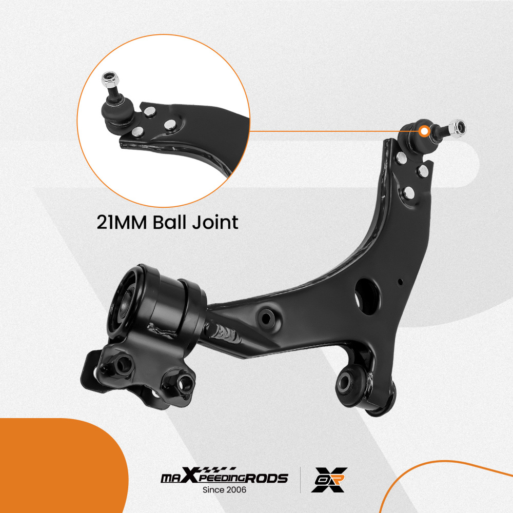 Front Lower Suspension Wishbone Track Control Arms compatible for Ford Focus MK2C-Max 21MM