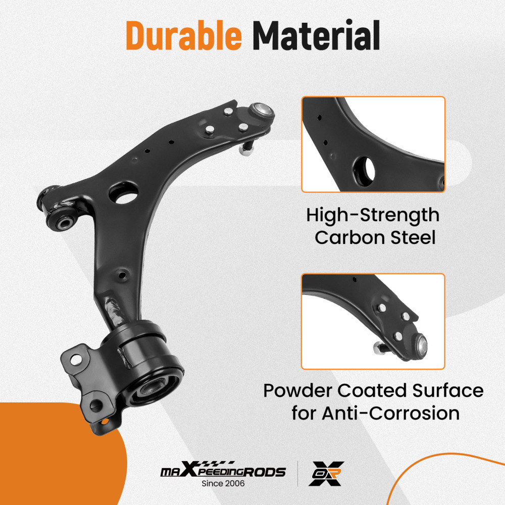 Front Lower Suspension Wishbone Track Control Arms compatible for Ford Focus MK2C-Max 21MM