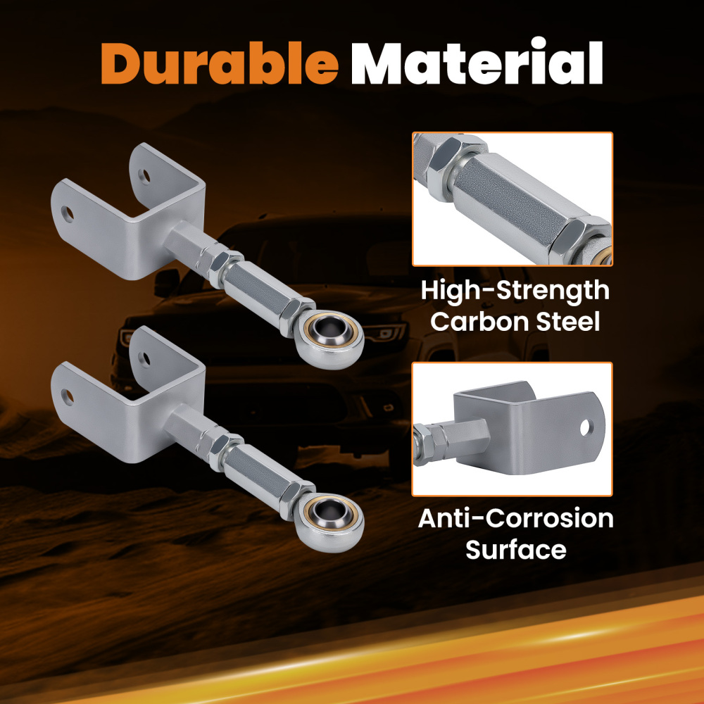 Compatible for Ford Mustang 1979-2004 Rear Upper Adjustable Control Arms with Bushing suspension arms