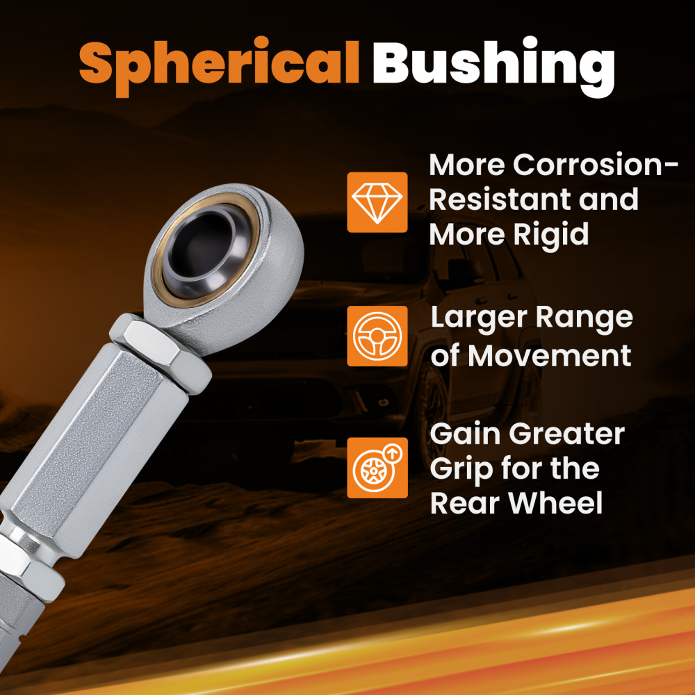 Compatible for Ford Mustang 1979-2004 Rear Upper Adjustable Control Arms with Bushing suspension arms