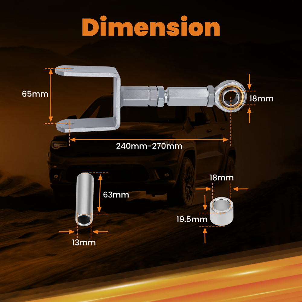 Compatible for Ford Mustang 1979-2004 Rear Upper Adjustable Control Arms with Bushing suspension arms