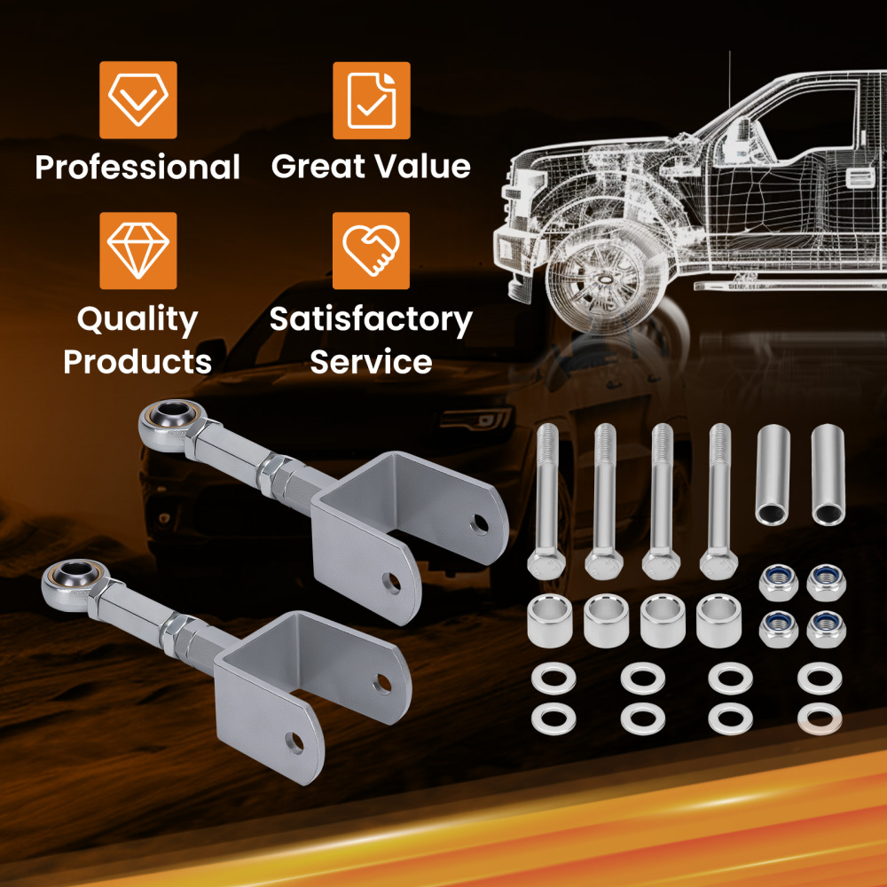 Compatible for Ford Mustang 1979-2004 Rear Upper Adjustable Control Arms with Bushing suspension arms