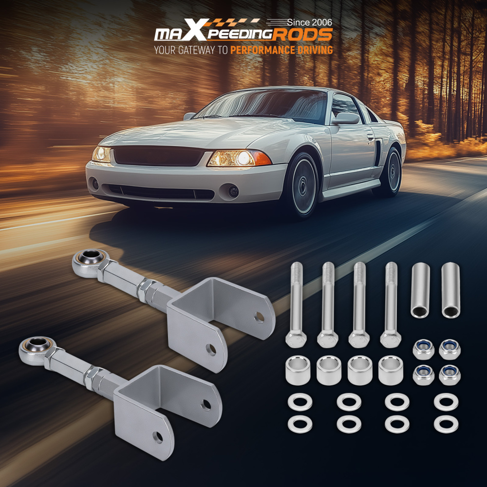 Compatible for Ford Mustang 1979-2004 Rear Upper Adjustable Control Arms with Bushing suspension arms