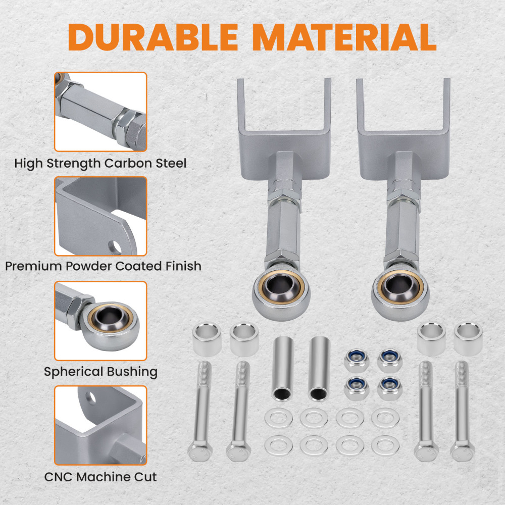 Compatible for Ford Mustang 1979-2004 Rear Upper Adjustable Control Arms with Bushing suspension arms