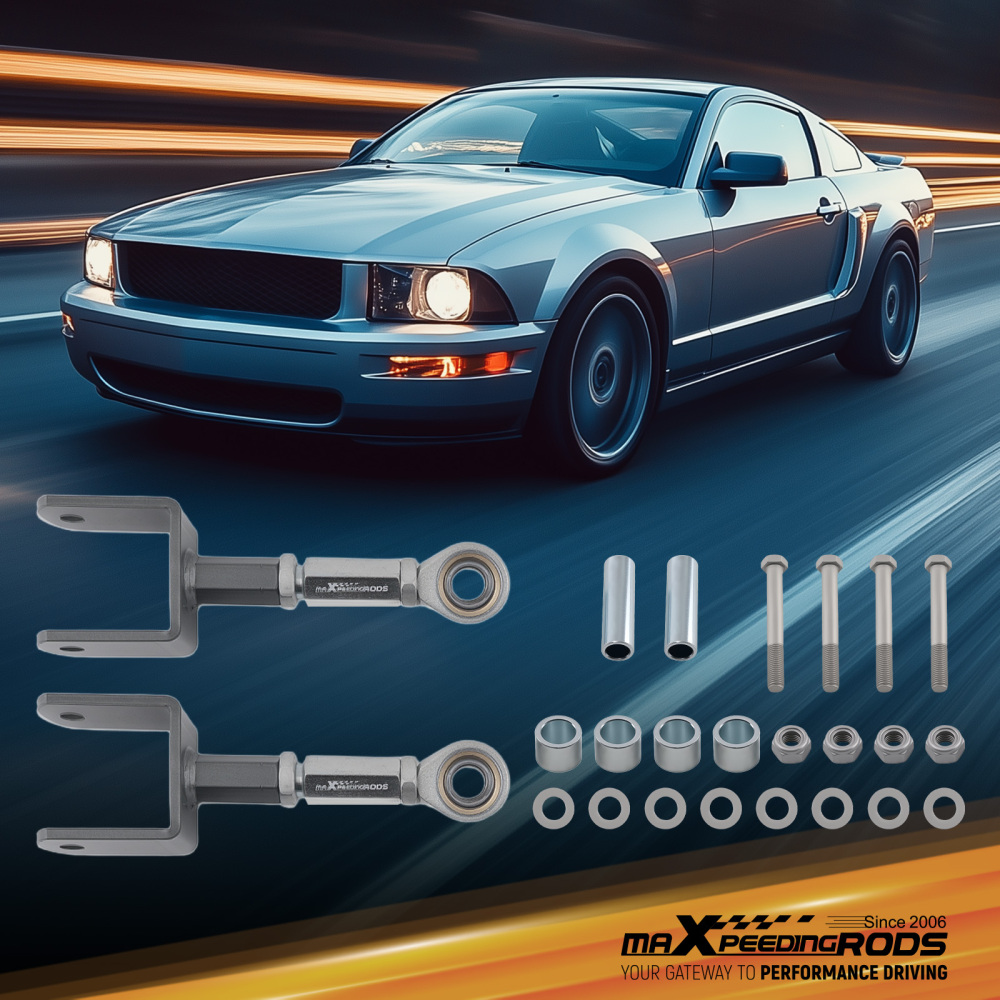 Compatible for Ford Mustang 1979-2004 Rear Upper Adjustable Control Arms with Bushing suspension arms