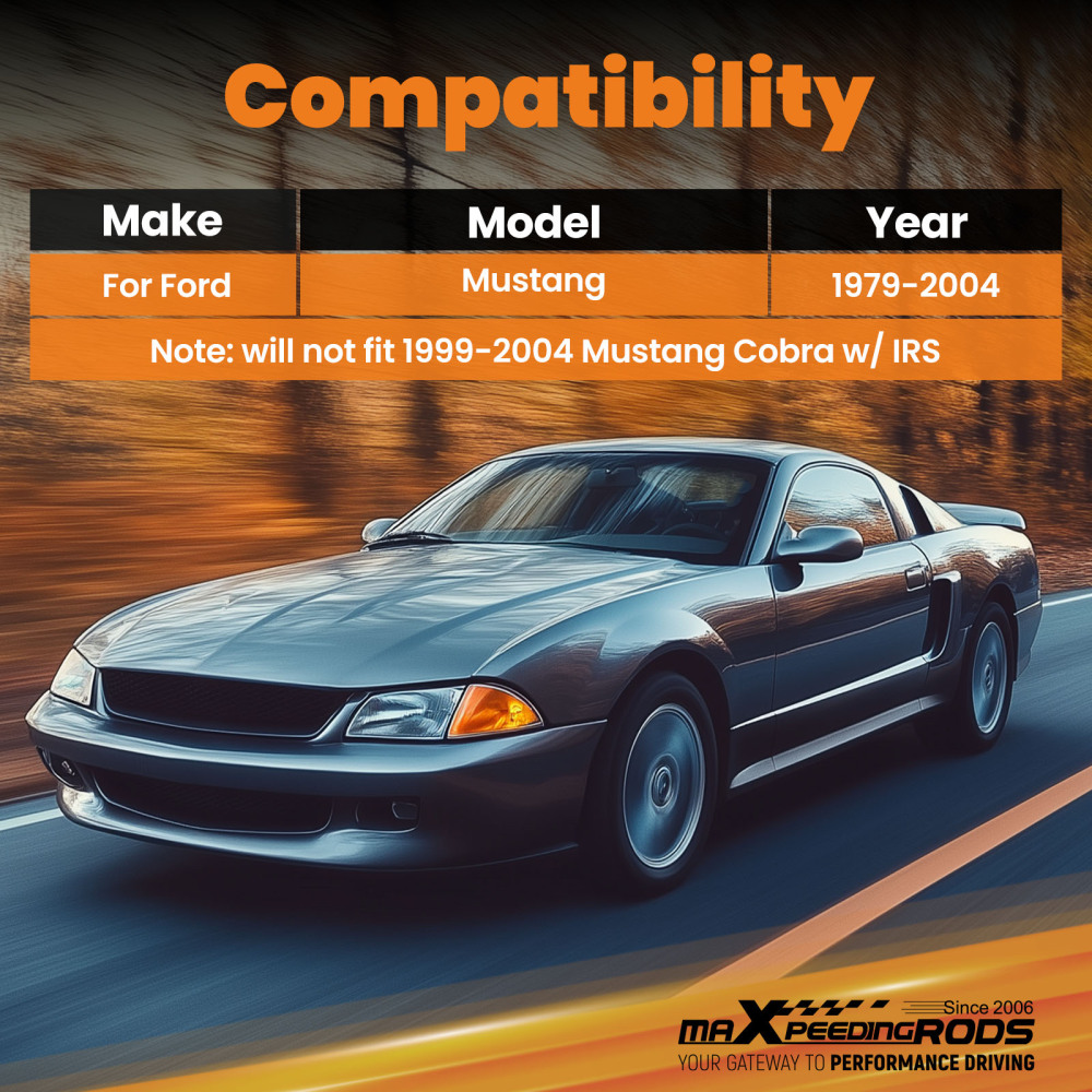Compatible for Ford Mustang 1979-2004 Rear Upper Adjustable Control Arms with Bushing suspension arms
