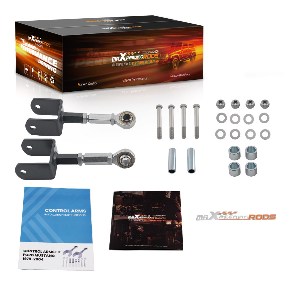 Compatible for Ford Mustang 1979-2004 Rear Upper Adjustable Control Arms with Bushing suspension arms