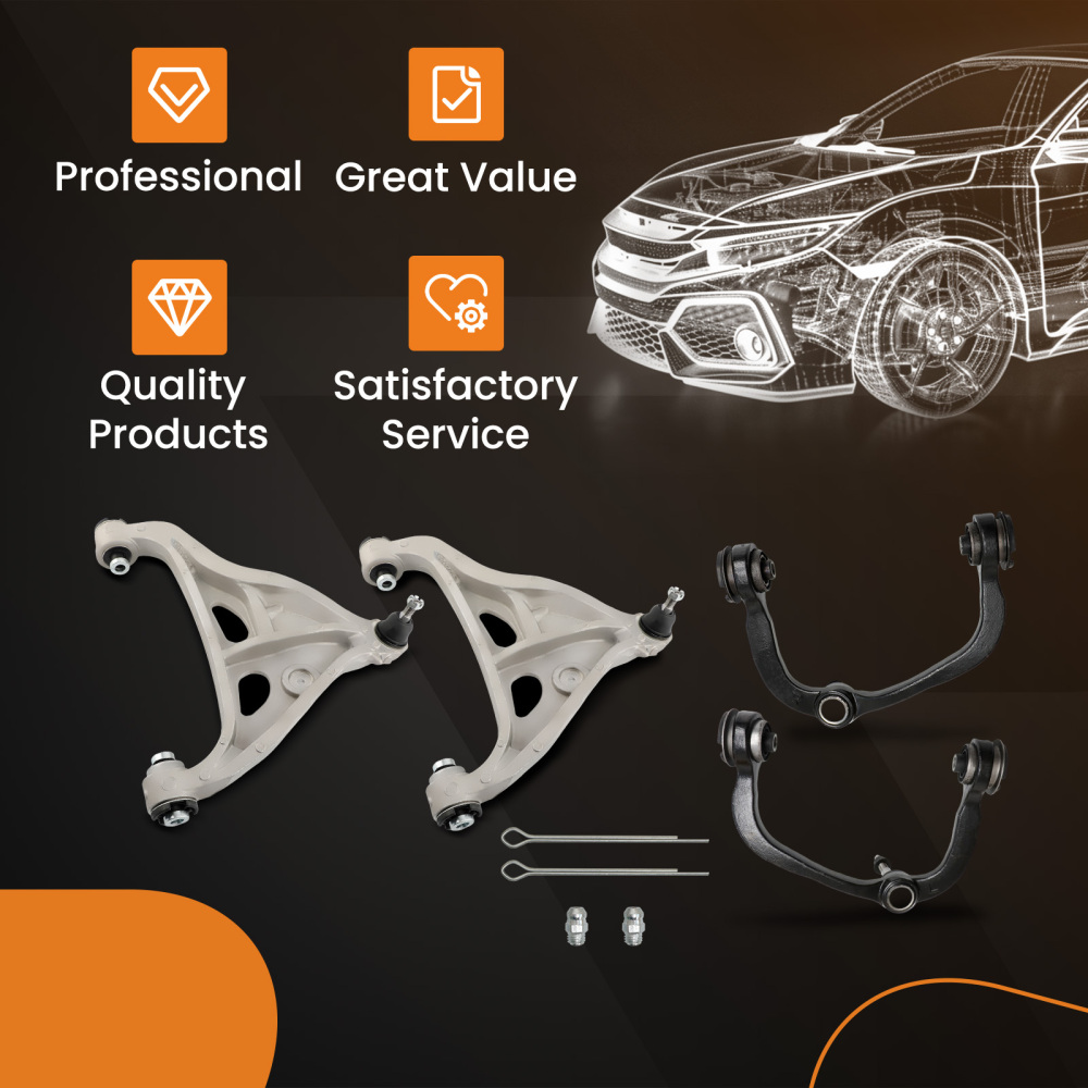 Set of 4 Front Upper Lower Control Arms w/Ball Joint For 2004-2008 compatible for Ford F-150