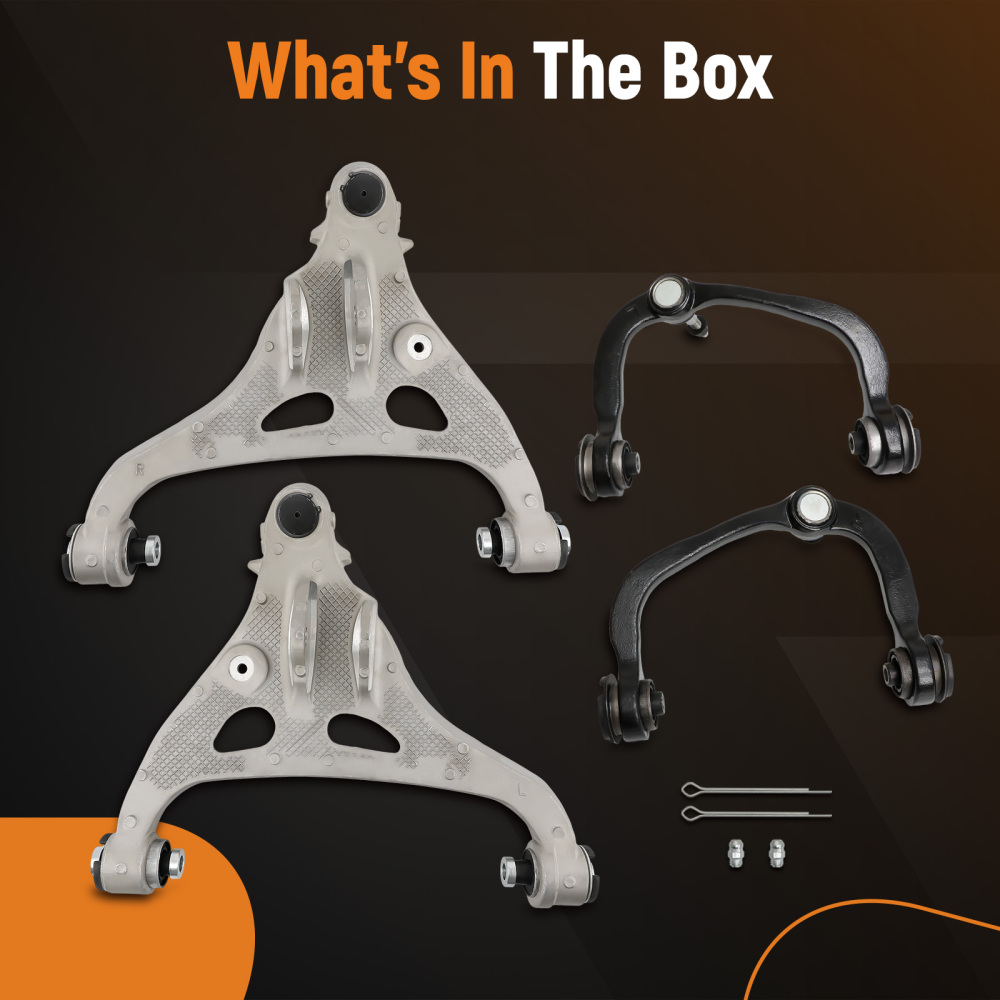 Set of 4 Front Upper Lower Control Arms w/Ball Joint For 2004-2008 compatible for Ford F-150