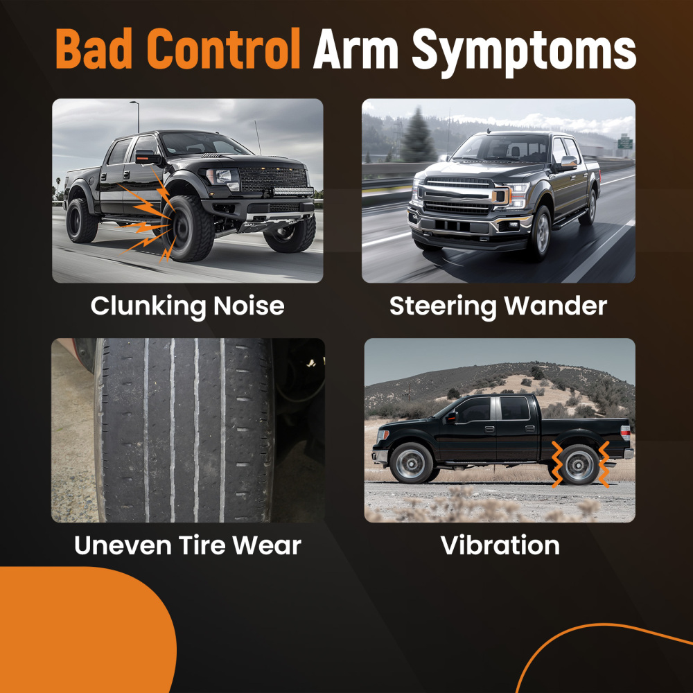 Set of 4 Front Upper Lower Control Arms w/Ball Joint For 2004-2008 compatible for Ford F-150