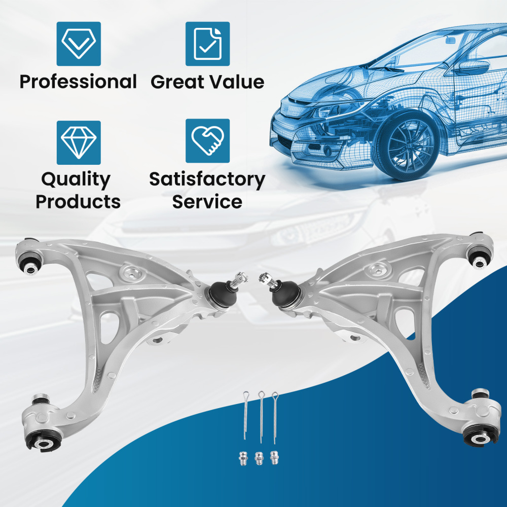 2x Front Lower Control Arm w/ Ball Joint for 2004 2005-2008 compatible for Ford F-150 Mark LT