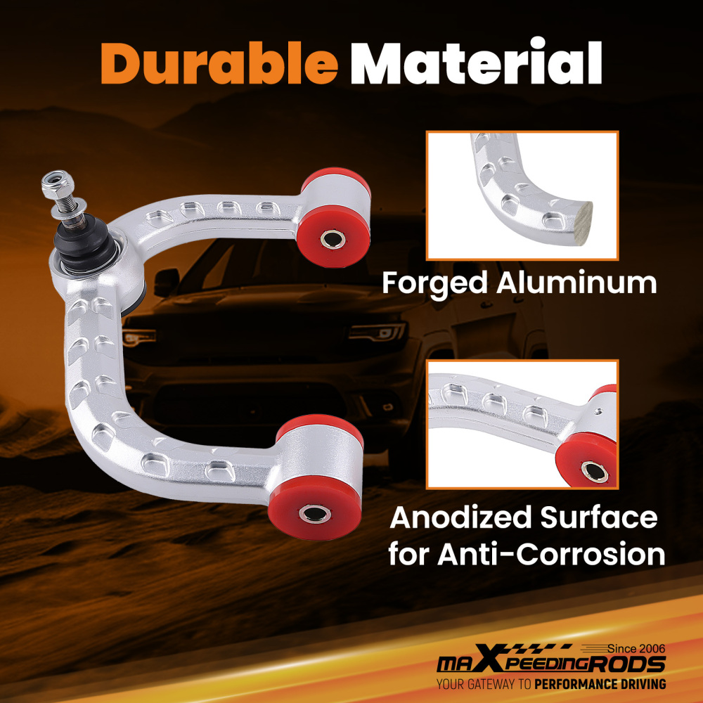 Forged Aluminum Upper Control Arms For 2004-2024 compatible for Ford F-150 w/ 2-4 Front Lift