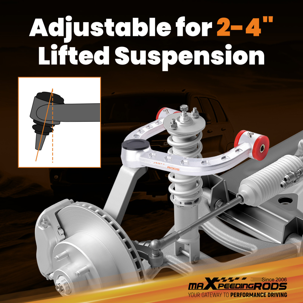 Forged Aluminum Upper Control Arms For 2004-2024 compatible for Ford F-150 w/ 2-4 Front Lift