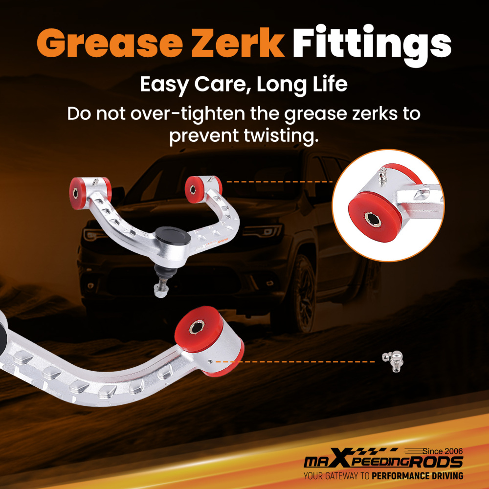 Forged Aluminum Upper Control Arms For 2004-2024 compatible for Ford F-150 w/ 2-4 Front Lift