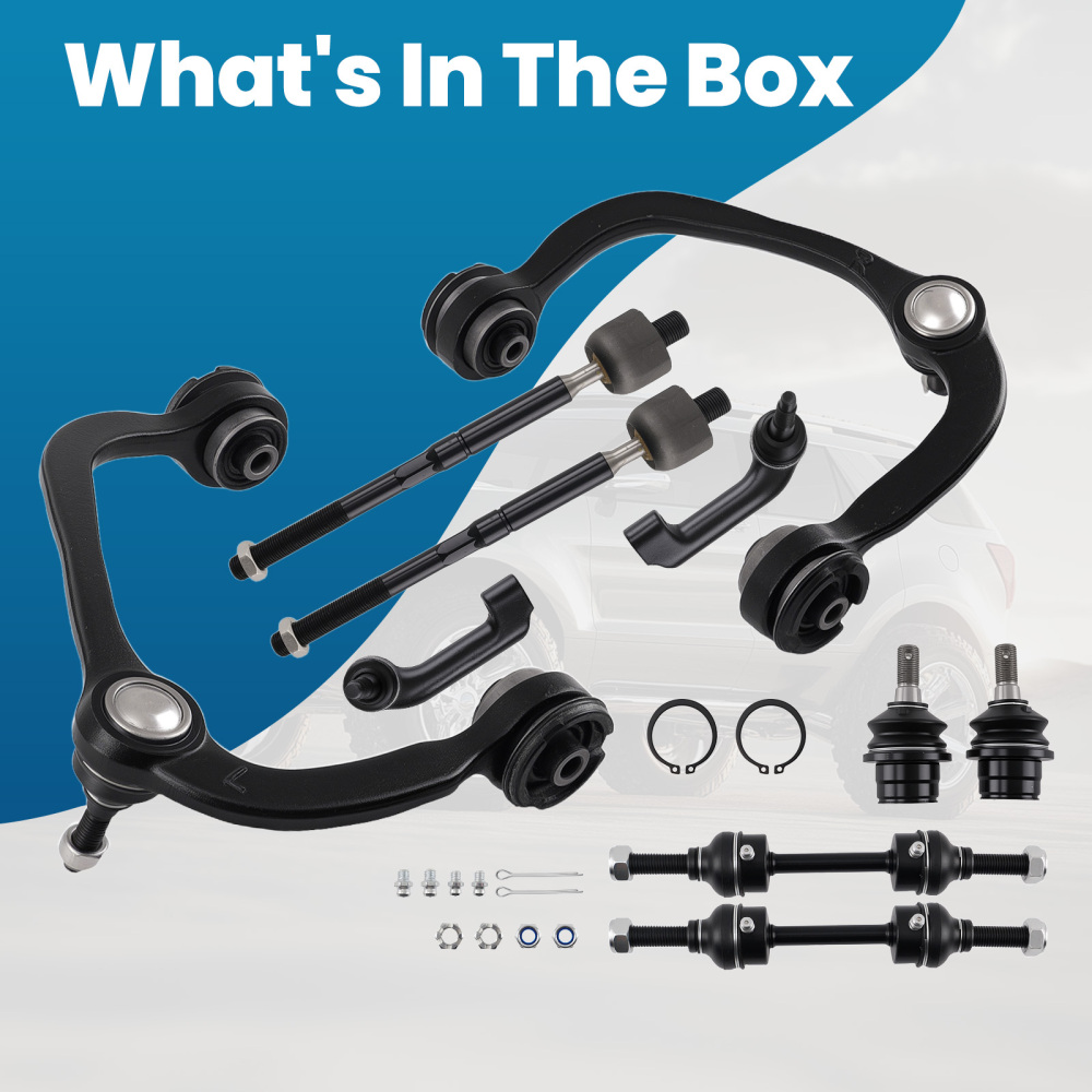 maXpeedingrods 10Pcs 4WD Front Upper Control Arm Kit Compatible for Ford F-150 2009-2014