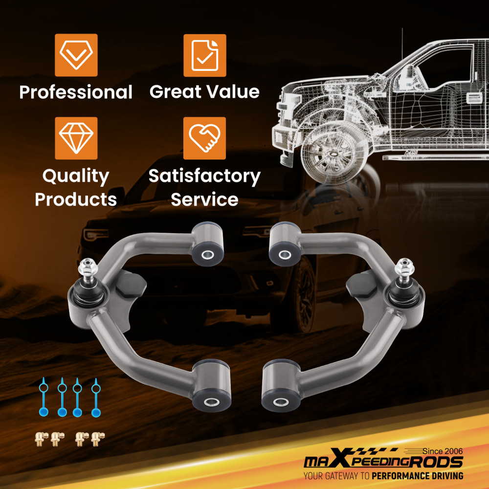 2pcs Front Upper Control Arms 1-3 Lift for 2005-2016 compatible for Nissan Frontier Pathfinder