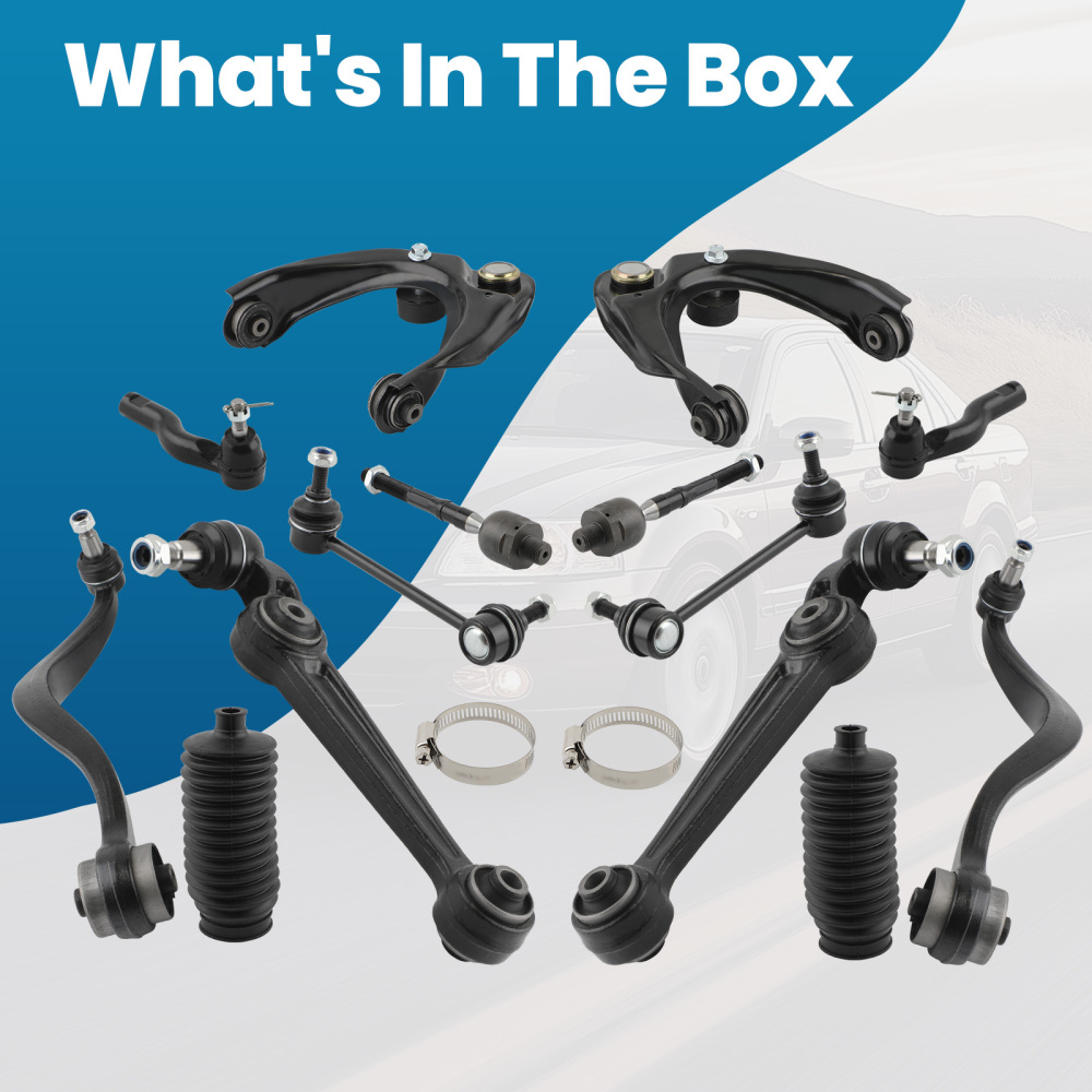 14pcs Front Upper Lower Control Arm Sway Bar compatible for Ford Fusion compatible for Lincoln 2007-2009