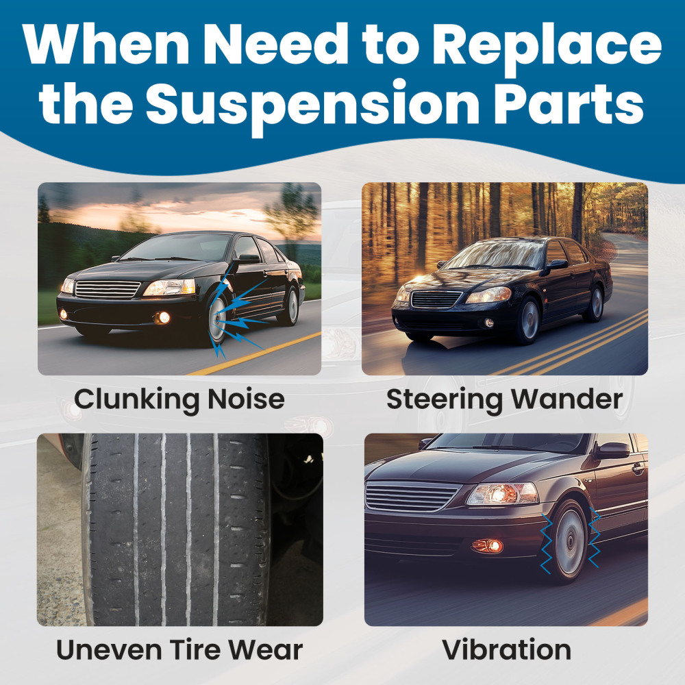 14pcs Front Upper Lower Control Arm Sway Bar compatible for Ford Fusion compatible for Lincoln 2007-2009