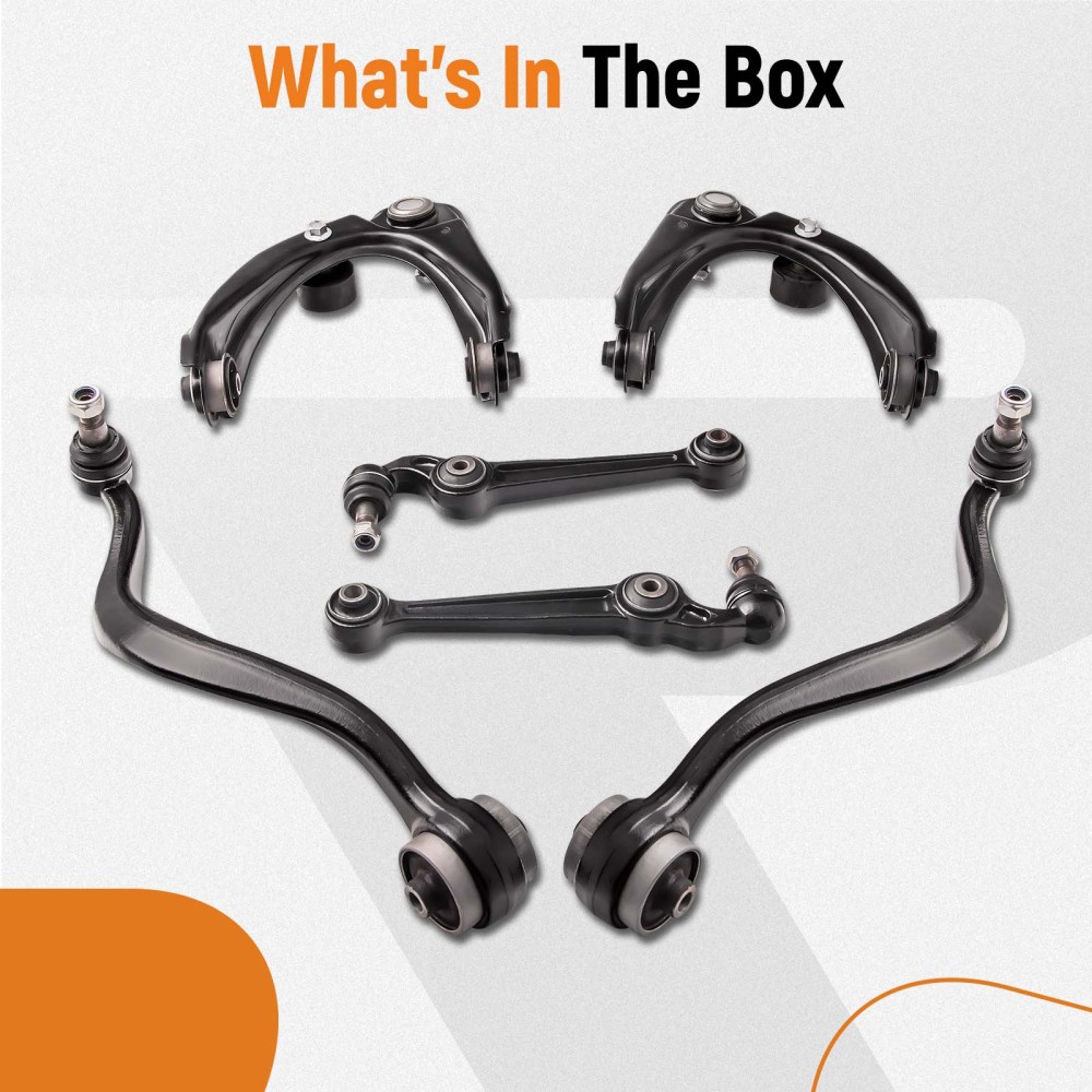 Front Upper and Lower Control Arm Forward Rearward compatible for Fusion MKZ Milan 2007-2012