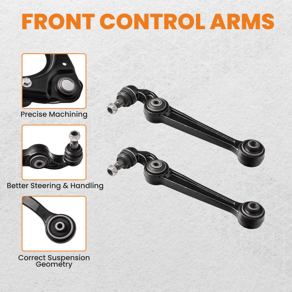 Front Upper and Lower Control Arm Forward Rearward compatible for Fusion MKZ Milan 2007-2012