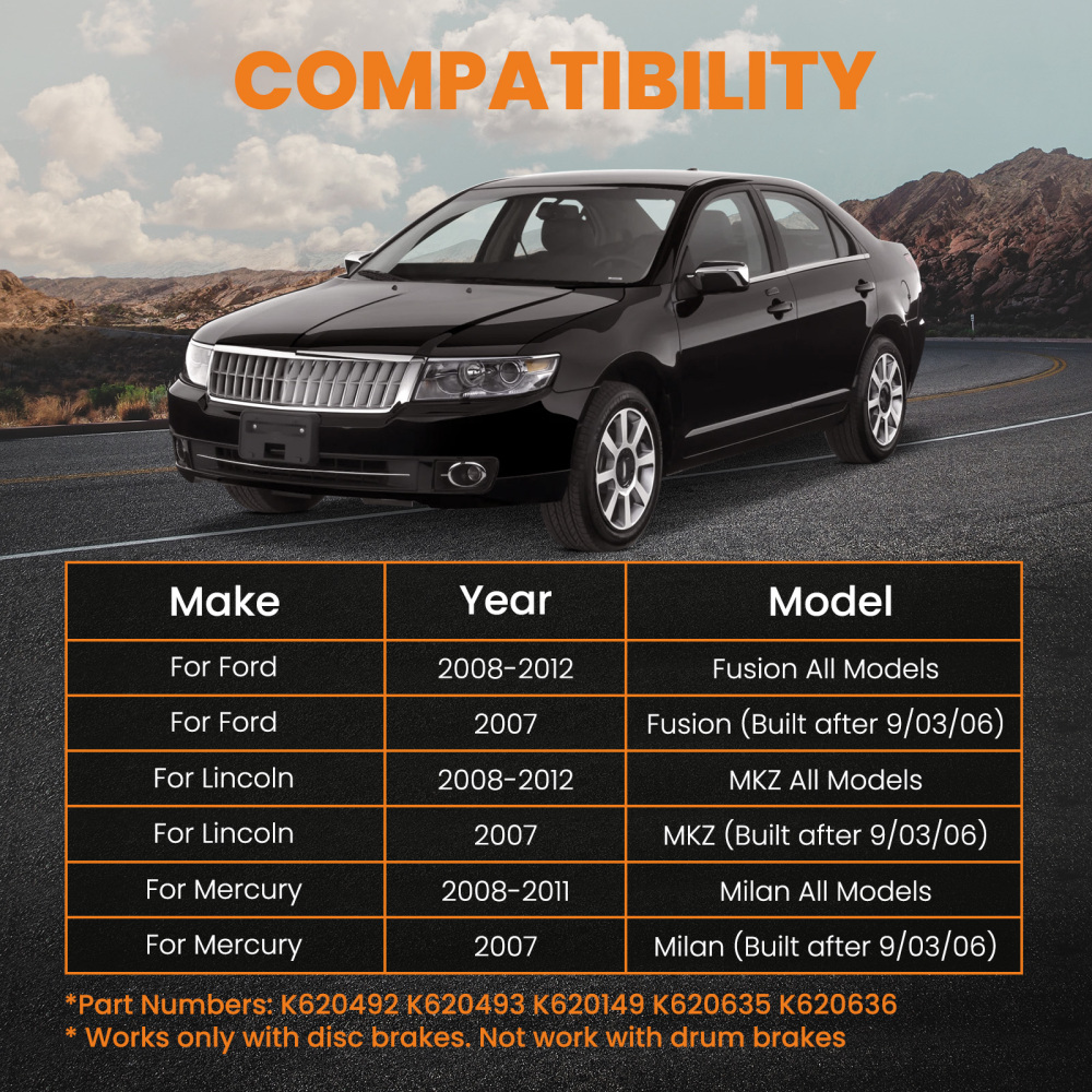 Front Upper and Lower Control Arm Forward Rearward compatible for Fusion MKZ Milan 2007-2012