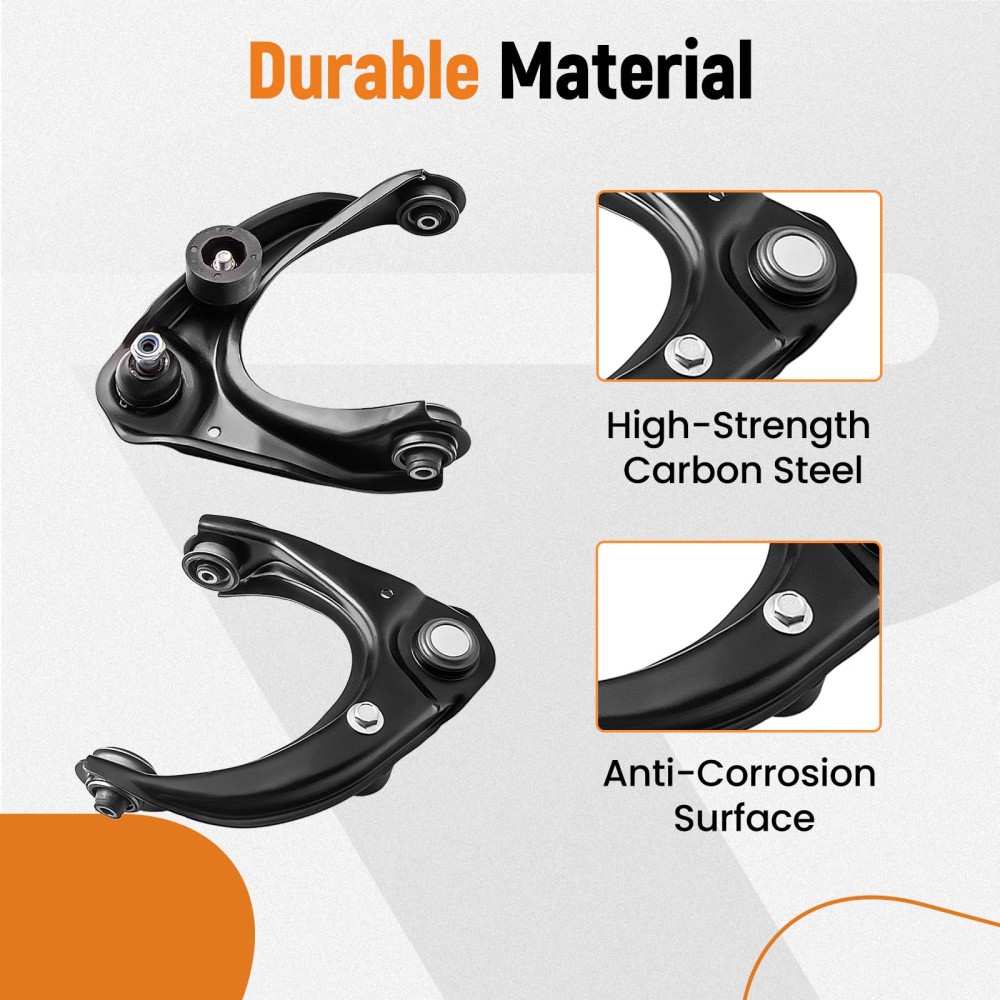 Front Upper and Lower Control Arm Forward Rearward compatible for Fusion MKZ Milan 2007-2012