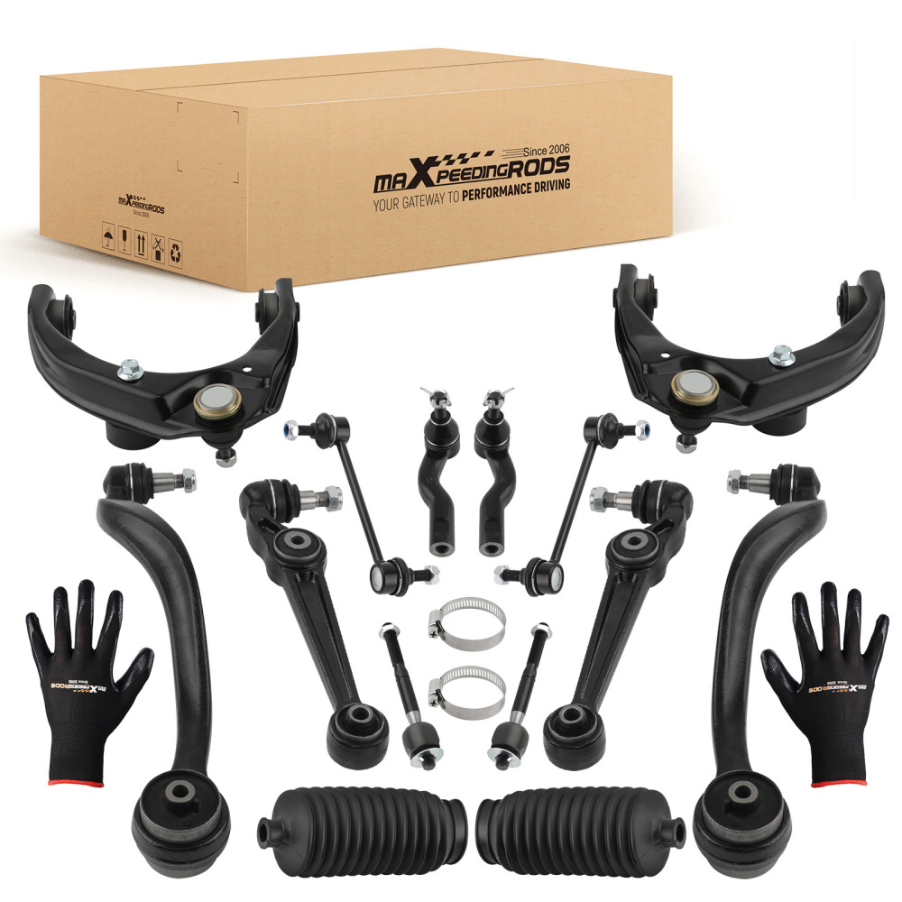 Front Upper Lower Control Arm Tierods Sway Bar compatible for Ford Fusion Milan MKZ 2010-12