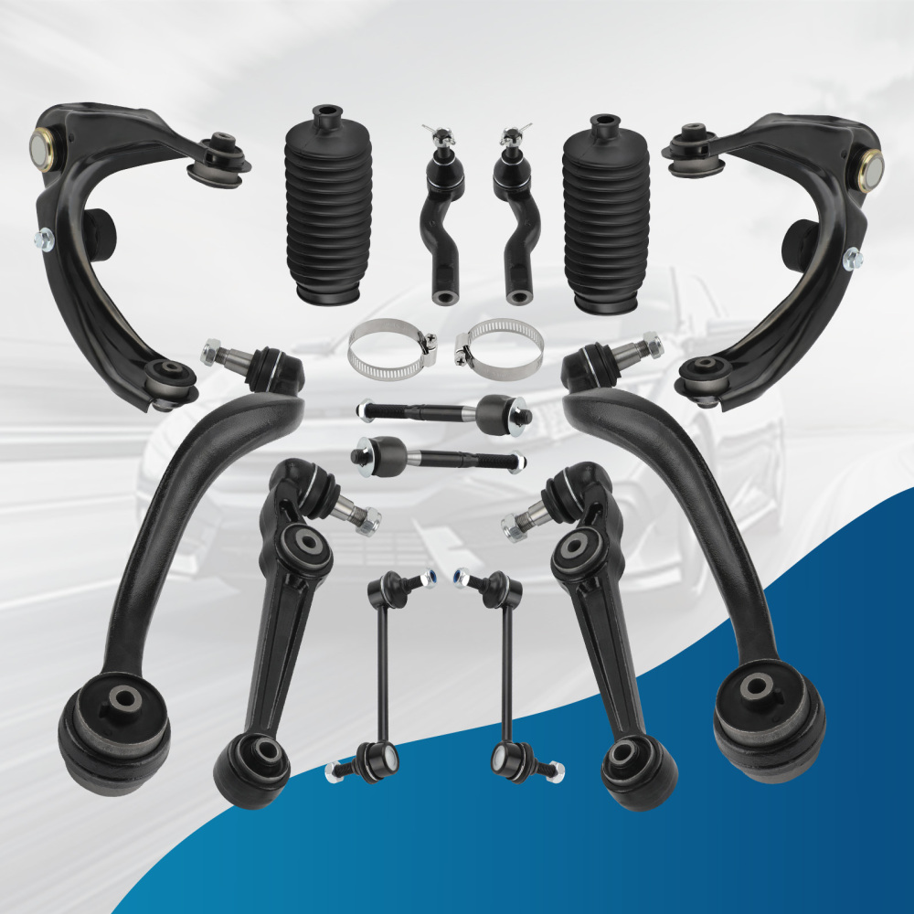 Front Upper Lower Control Arm Tierod Sway Bar compatible for Ford Fusion Milan MKZ 2010-12