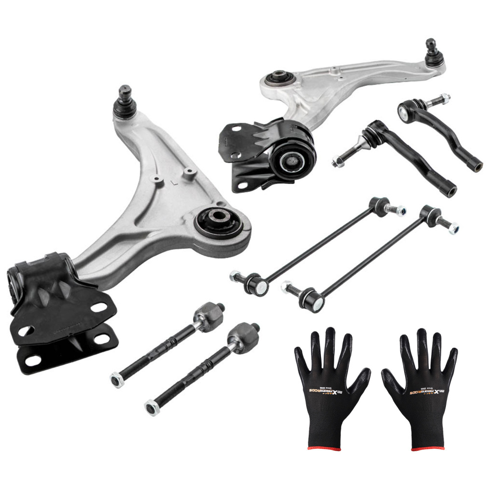 8x Front Lower Control Arms Ball Joint Tierods compatible for Ford Fusion compatible for Lincoln MKZ 13-17