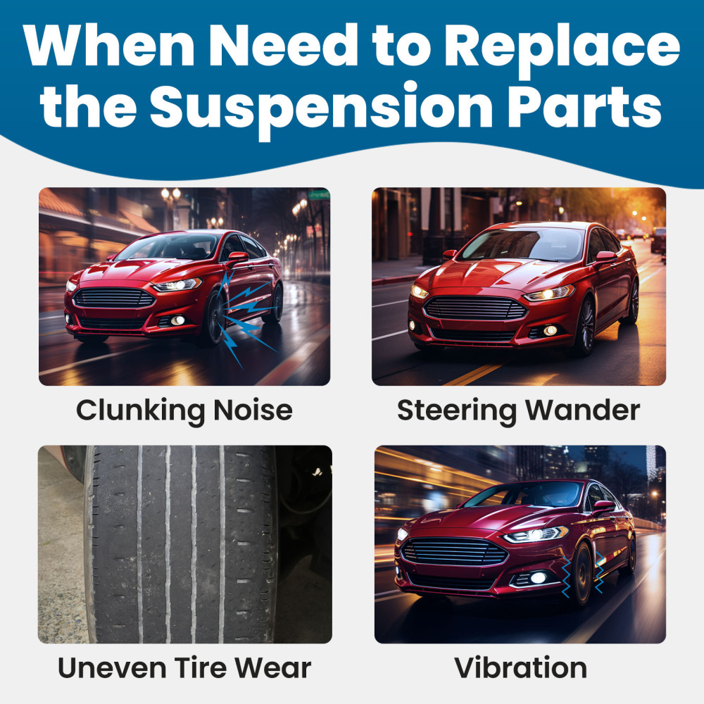 8x Front Lower Control Arms Ball Joint Tierods compatible for Ford Fusion compatible for Lincoln MKZ 13-17