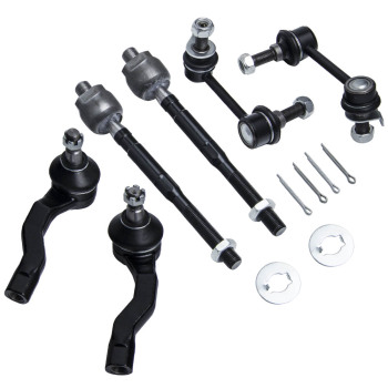 10 Pcs Front Suspension and Steering Kit compatible for Infiniti G35 Coupe 2-Door RWD 03-07