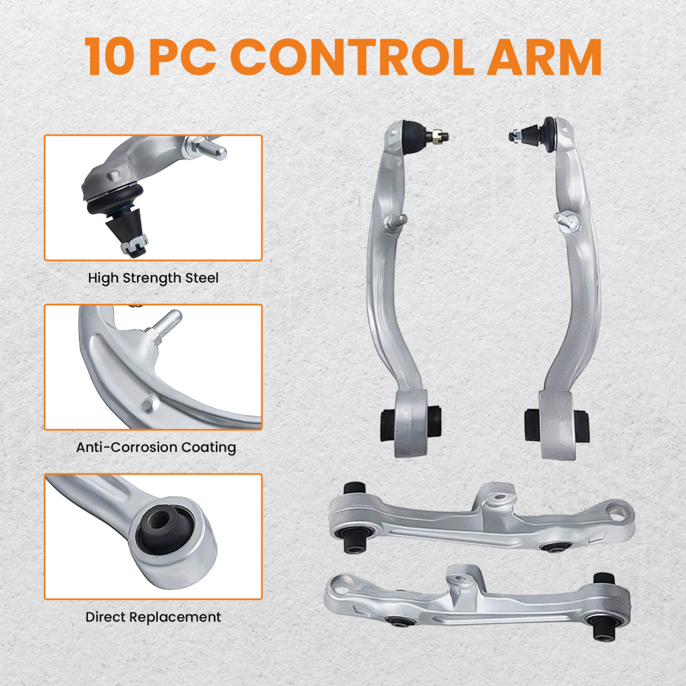 10 Pcs Front Suspension and Steering Kit compatible for Infiniti G35 Coupe 2-Door RWD 03-07