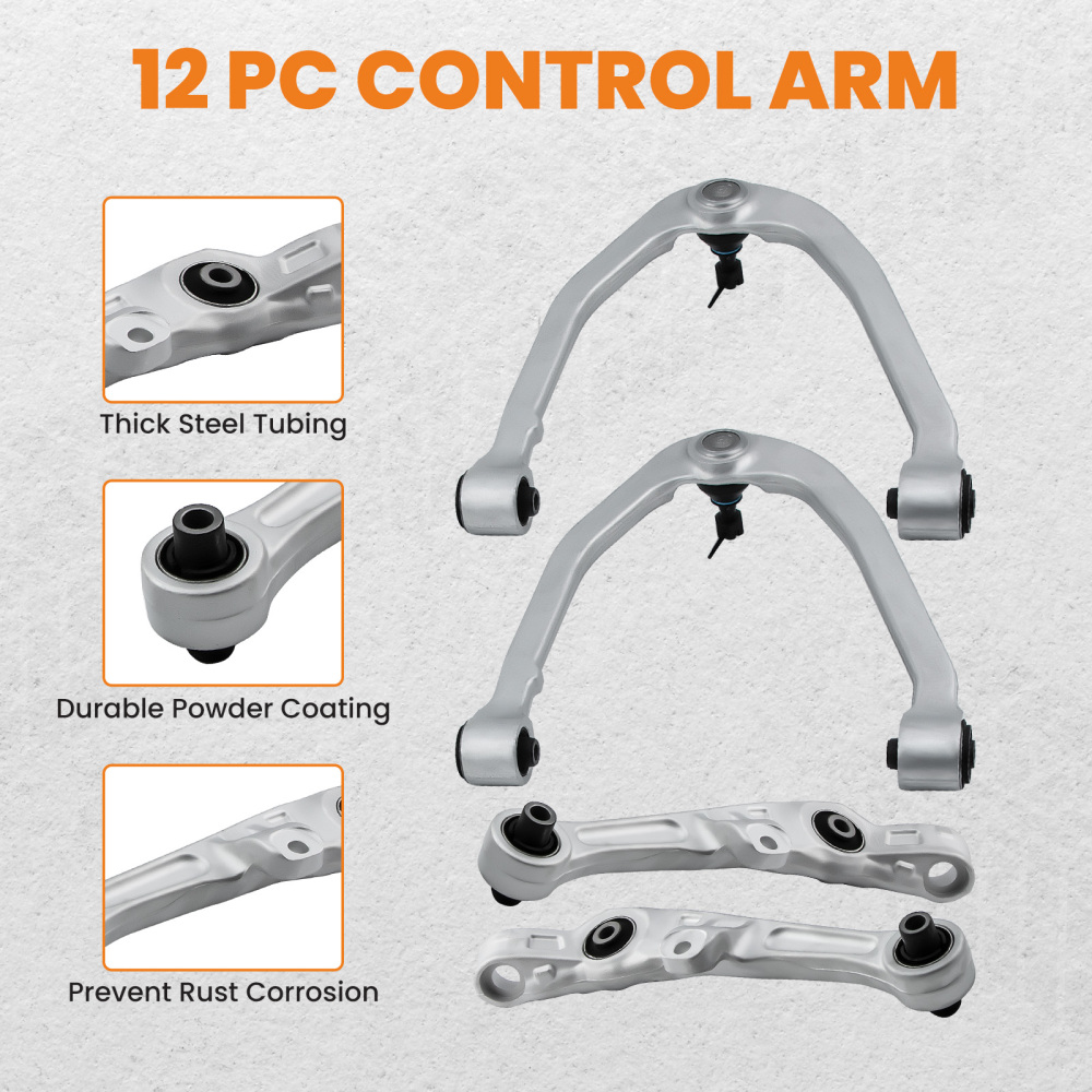 12x Front Lower Control Arms Assembly compatible for Infiniti G35 Coupe 2-Door RWD 2003-07