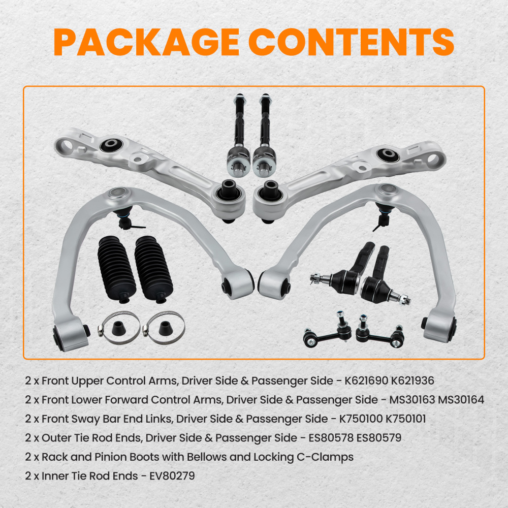 12x Front Lower Control Arms Assembly compatible for Infiniti G35 Coupe 2-Door RWD 2003-07