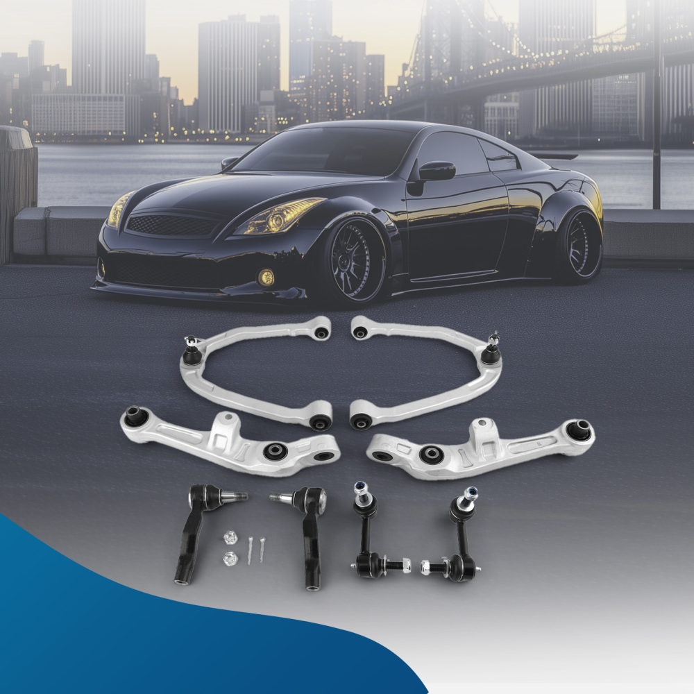 8 Pcs Front Upper & Lower Control Arm compatible for Infiniti G35 2003 - 2006 RWD