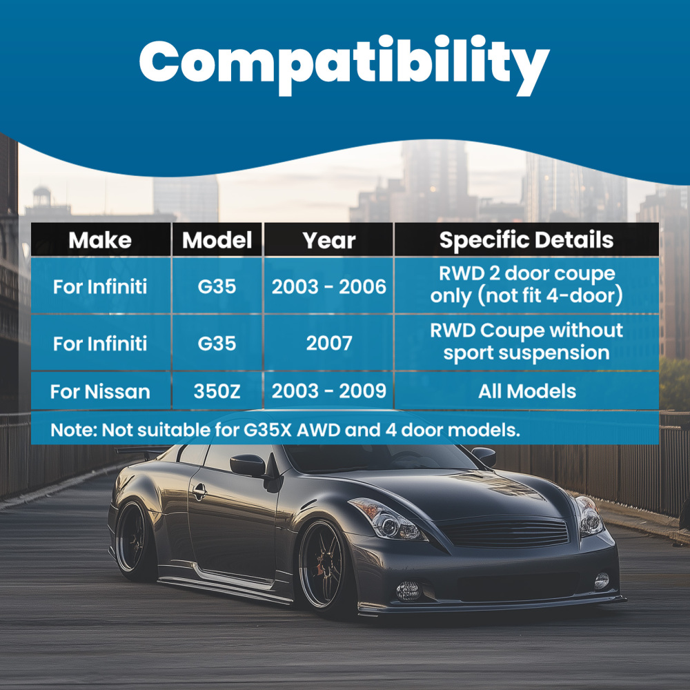 8 Pcs Front Upper & Lower Control Arm compatible for Infiniti G35 2003 - 2006 RWD