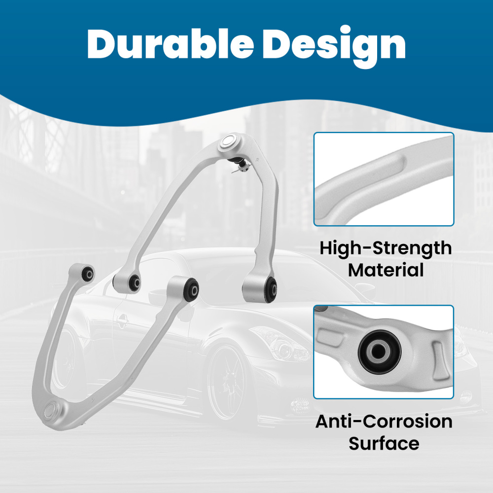 8 Pcs Front Upper & Lower Control Arm compatible for Infiniti G35 2003 - 2006 RWD