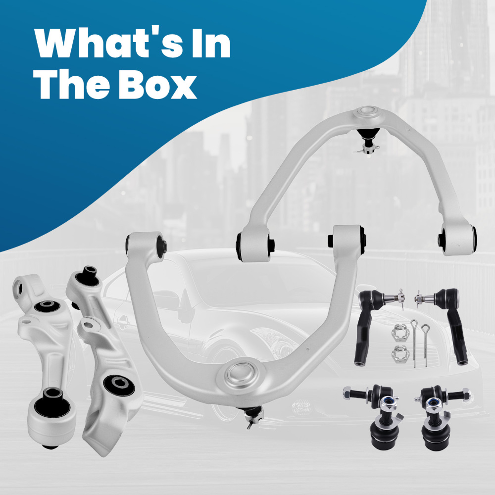 8 Pcs Front Upper & Lower Control Arm compatible for Infiniti G35 2003 - 2006 RWD