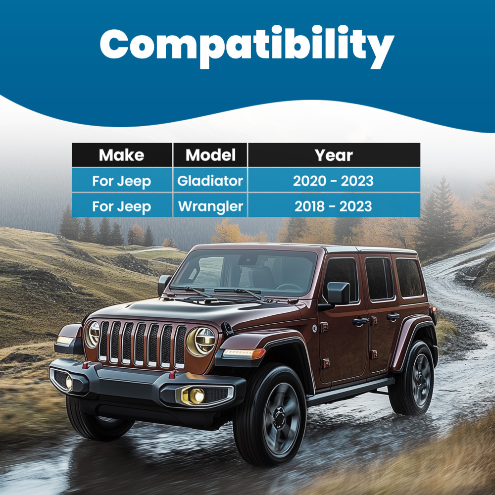 Front UpperLower Control Arms for 2020-2023 compatible for Jeep Gladiator 2018-2023 Wrangler