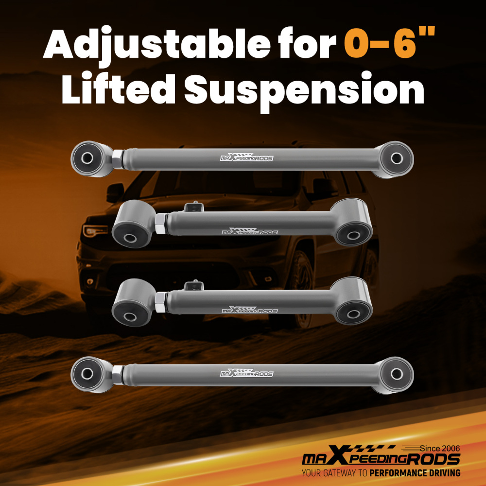 4 Pcs Adjustable Rear Control Arms 0-6 Lift for 2009-2024 compatible for Ram 1500 Gladiator