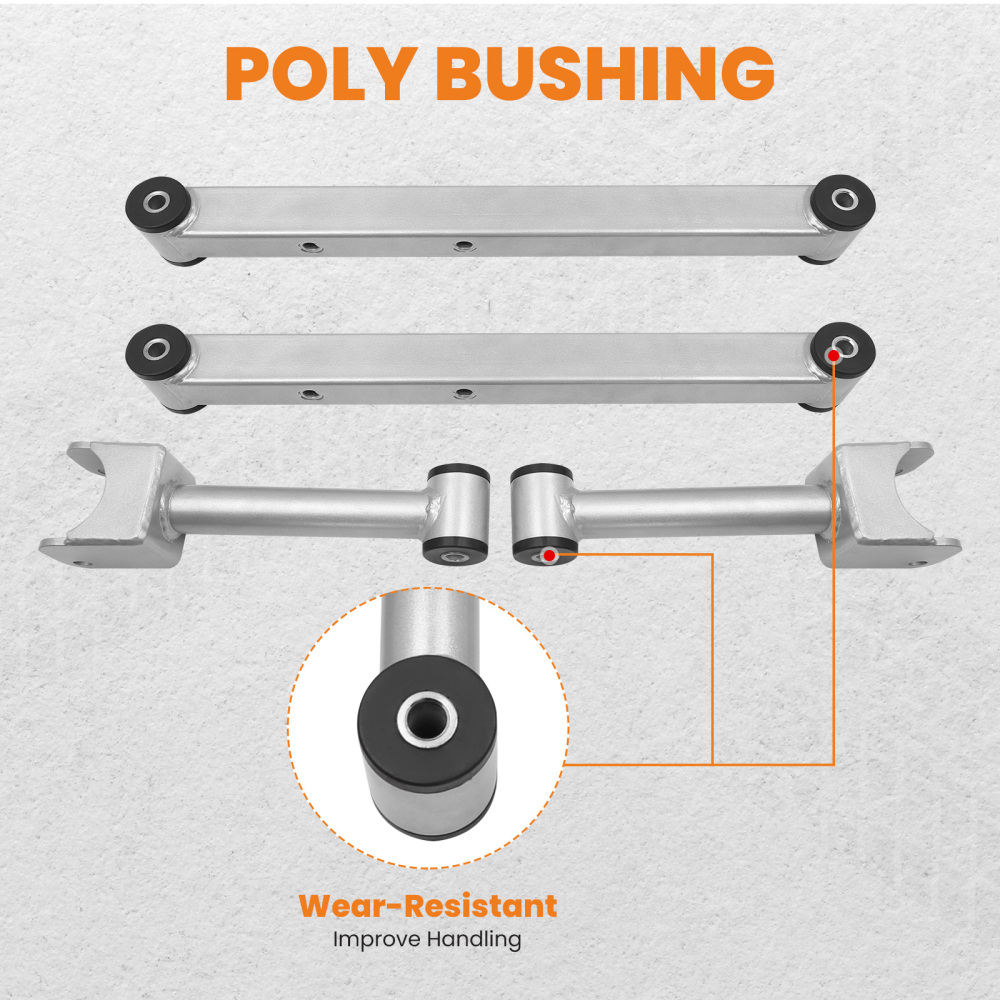 4x Left Right Rear LowerUpper Control Arm compatible for Chevrolet Caprice 1978 - 1996