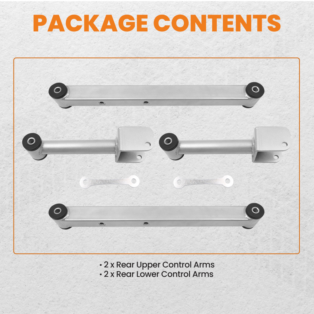 4x Left Right Rear LowerUpper Control Arm compatible for Chevrolet Caprice 1978 - 1996